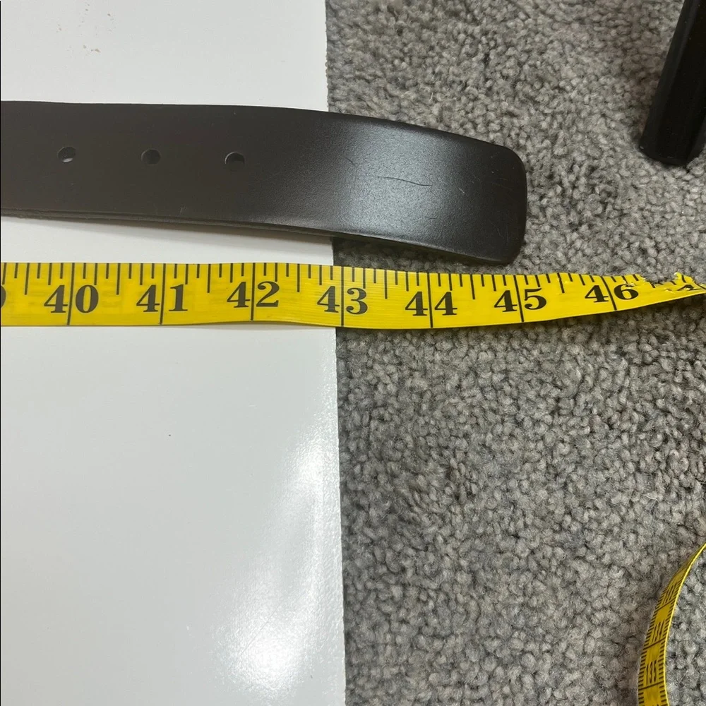Brown Leather Belt with Silver Buckle